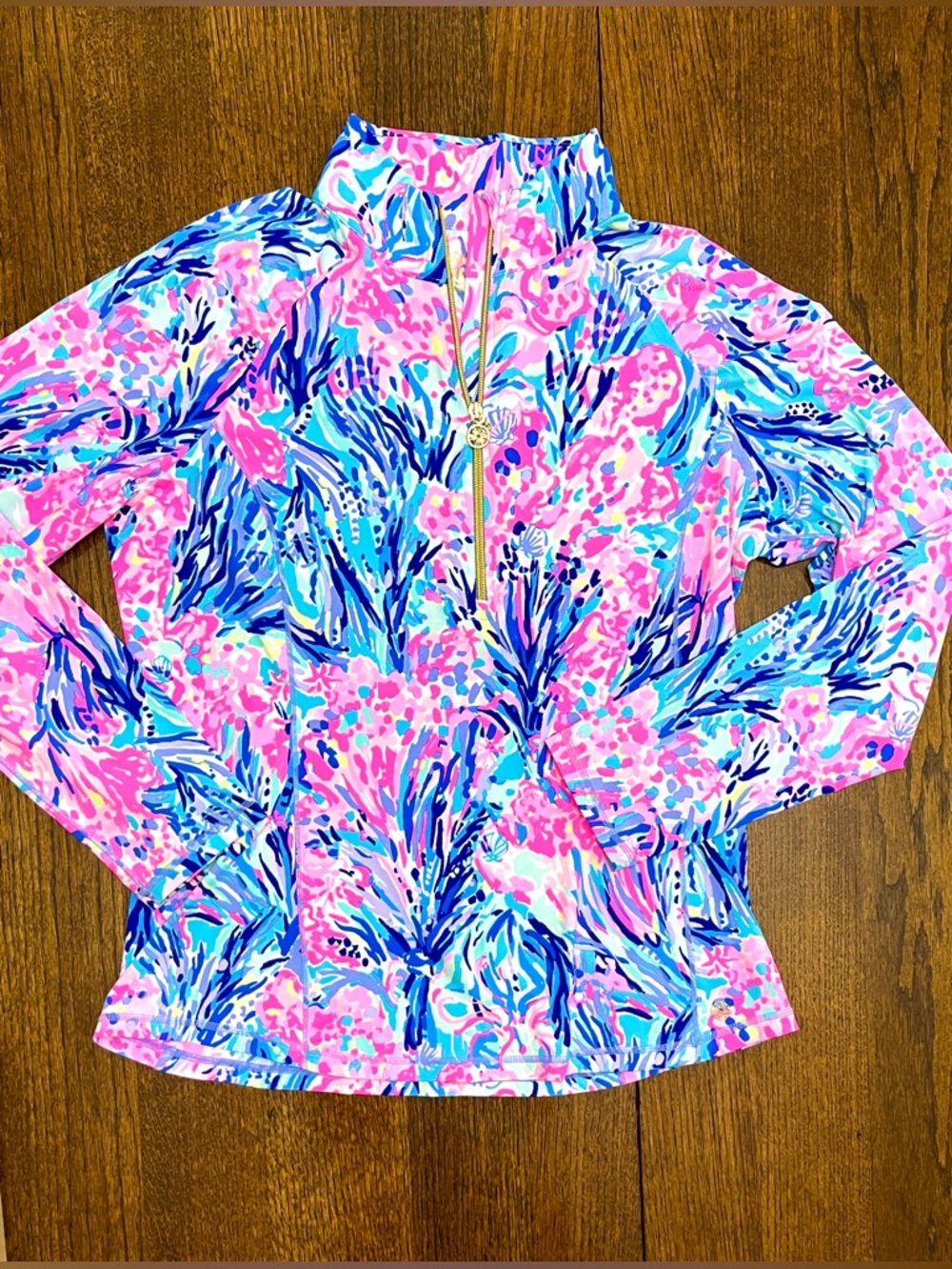 NWOT Lilly Pulitzer Luxletic Justine Periwinkle Fan Sea Pants XL - Picture 2 of 7